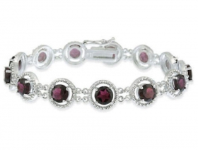 Diamond &amp; Garnet Bracelet