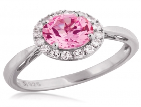 Pink Sapphire Engagement Ring